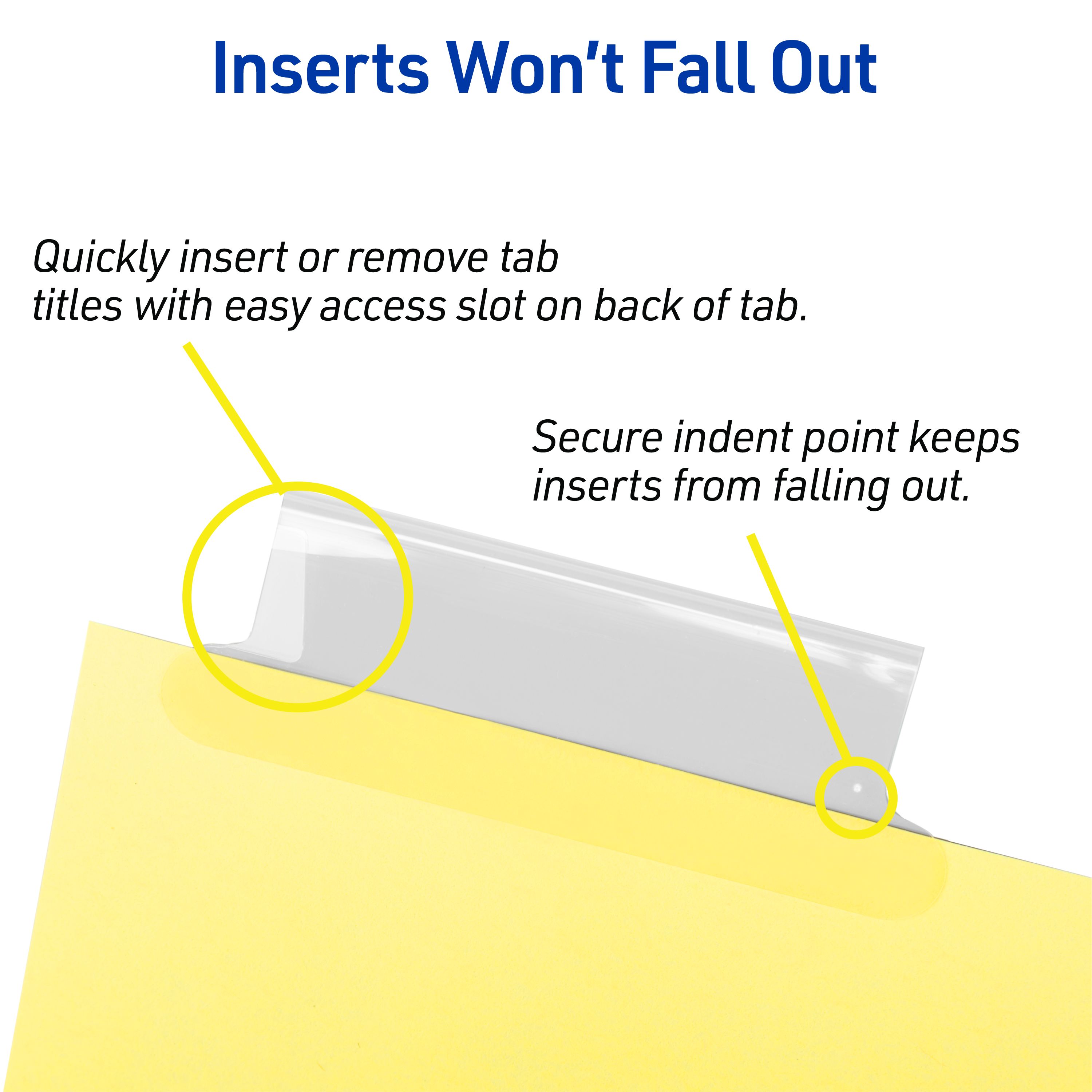 Big Tab™ Insertable 5-Tab Dividers, Clear Tabs 11110 | Avery